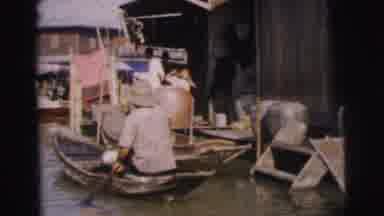 Calcutta India (1962): Foreign People On Sciffs Working They Way Through The Water