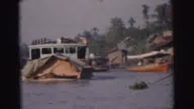 Calcutta India (1962): Community Living On The Water Goes About Daily Chores And