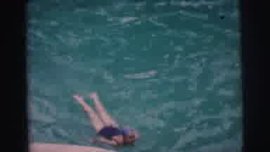 Calcutta India (1962): A Person Swim In The Swimming Pool She Enjoy Themselves