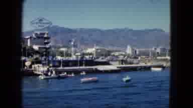 Acapulco Mexico (1962): Boats Sitting In A Port On A Shoreline Wit A Mountain
