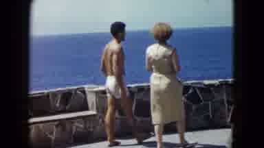 Acapulco Mexico (1962): Couple On A Holiday By The Ocean She Is In Traveling