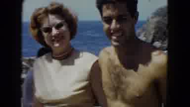 ACAPULCO MEXICO-1962: Young Couple Enjoying Seaside Vacation On 8mm Film