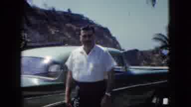 Acapulco Mexico (1962): Man With Car Near Ocean