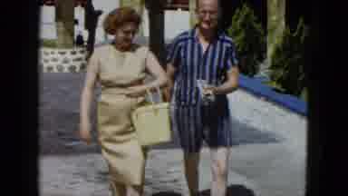 Acapulco Mexico (1962): A Man And Woman Walk Together And Chat At On A Sunny Day