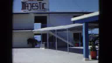 Acapulco Mexico (1962): Outdoor Facility In White And Blue With Vendor Stands And