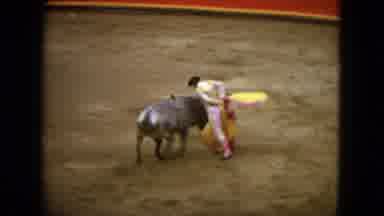 Acapulco Mexico (1962): Bullfighter Fights Bull For Survival Within The Arena With