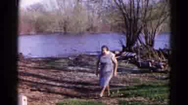 Wauconda Illinois USA-1961: Woman By A River