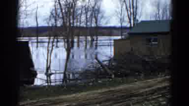 Wauconda Illinois USA (1961): The House Is Floating In The Water And There Are