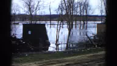 Wauconda Illinois USA (1961): Landscape Showing Two Homes With Large Marshes And