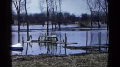 Wauconda Illinois USA (1961): Lovely View Of The Dock On The Calm Lake On A Fall