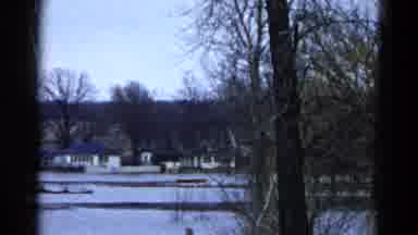 Wauconda Illinois USA (1961): External View Of Parking Area Covered By Snow On