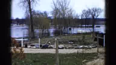 Wauconda Illinois USA (1961): River Side By A Dirt Road Surrounded By Trees And