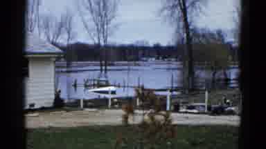Wauconda Illinois USA (1961): Winter Lake Dock Boat Water Ice Landscape Rural Area