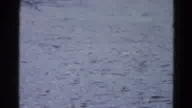 Wauconda Illinois USA (1961): Water Moving On A Cold Day And An Older Gentleman Is