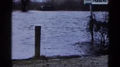 Wauconda Illinois USA (1961): Quickly Rising Waters Rushing In And Dangerously