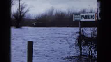 Wauconda Illinois USA (1961): View Of The River At The Time Of Flood With Water