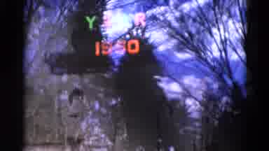 Wauconda Illinois USA (1961): Inside Of A Window Is A Neon Sign That Reads Year