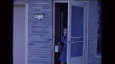 South Carolina USA (1961): The Two Children Are Coming Out The Door And Talking