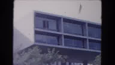 South Carolina USA (1961): Panning Shot Of An Apartment Building On A Dreary Day