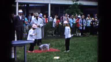 South Carolina USA (1961): Child Led Dog Show In Public Park In Front Of Audience