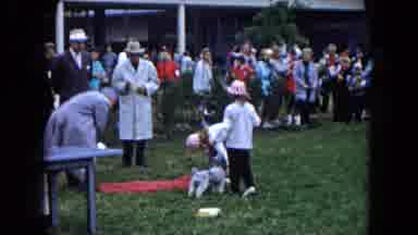South Carolina USA (1961): Two Girls With Their Leashed Dog At A Dog Show With