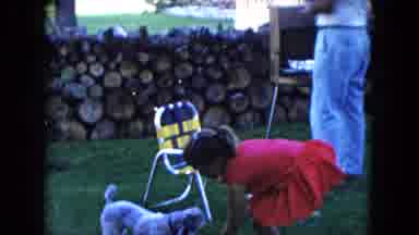 South Carolina USA (1961): The Child Playing With Her Pet Dog