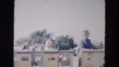 South Carolina USA (1961): Kids Riding Train At Amusement Park People Walking