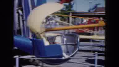 South Carolina USA (1961): Girl In Red And Girl In White Both Riding A Fair Ride