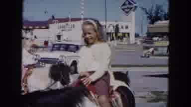 South Carolina USA (1961): Girls Riding Ponies In A Circle With Other Girls