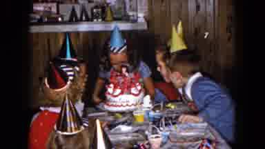 South Carolina USA (1961): Child's Birthday Party Showing Children Around The