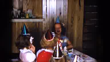 South Carolina USA (1961): Six Children Enjoying A Birthday Party And Trying To