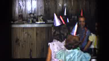 South Carolina USA (1961): Children With Birthday Hats And Leis Stand A Woman With