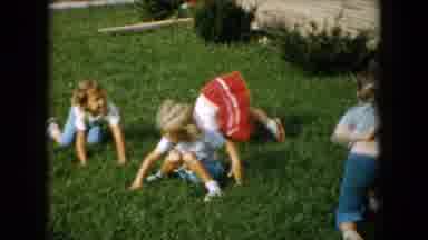 South Carolina USA (1961): The Childrens Are Playing On The Garden And Doing
