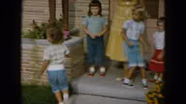 South Carolina USA (1961): Children Running Around The Front Of A House While The