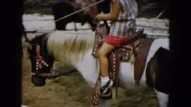 South Carolina USA (1961): Man Of The Girls Are In The Horse Riding Place