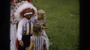 South Carolina USA (1961): An Indian Man Is By His Tent Communicating With Two