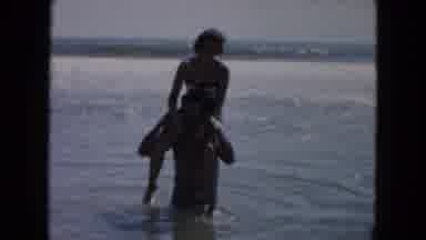 South Carolina USA (1961): Men Are Sleeping In Woman In That Sea