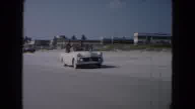 South Carolina USA (1961): One Family Is Going On The Car In The Road Slowly