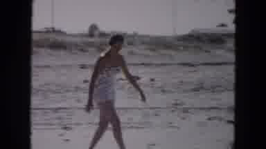 South Carolina USA (1961): The Persons Are Try To Swimming In The Sea