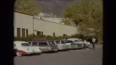 Nevada USA (1961): The Parking Lot Is Full As The Group Leaves Their Cars And