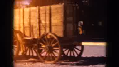 Nevada USA (1961): Old West Wagons And Water Tank Wagon Parked In The Desert