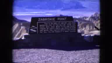 Nevada USA (1961): The Sign For Zabriskie Point In Death Valley National Park Well