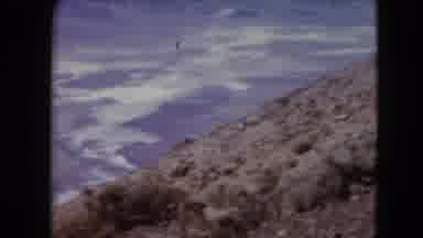 Nevada USA (1961): Desert Landscape From High Elevation Reveals Arid Valley Below
