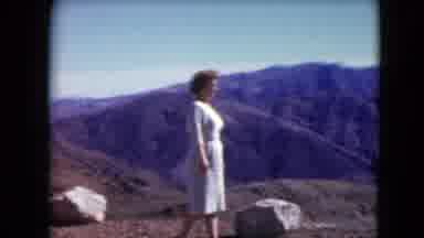 Nevada USA (1961): Women In Dresses On Scenic Overlook Gaze Over Valley And