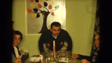 Nevada USA (1961): Two Men And Two Women Gathering Around A Dining Table In The