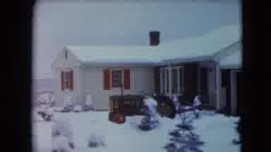 Jamestown Wisconsin USA (1961): John Deere Tractor In The Front Yard After A