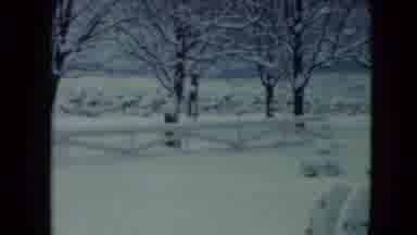Jamestown Wisconsin USA (1961): Snow Covered Landscape In A Countryside Area