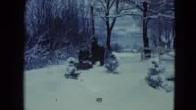 Jamestown Wisconsin USA (1961): The Person Is Driving In The Ice Place Very Slowly