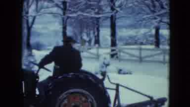 Jamestown Wisconsin USA (1961): A Person Removing Snows Using Vehicle It Is Very