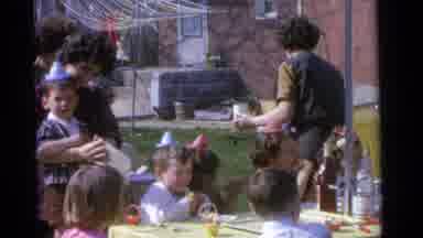 Camden New Jersey USA (1961): Vintage Kids Birthday Party In Backyard In Summer